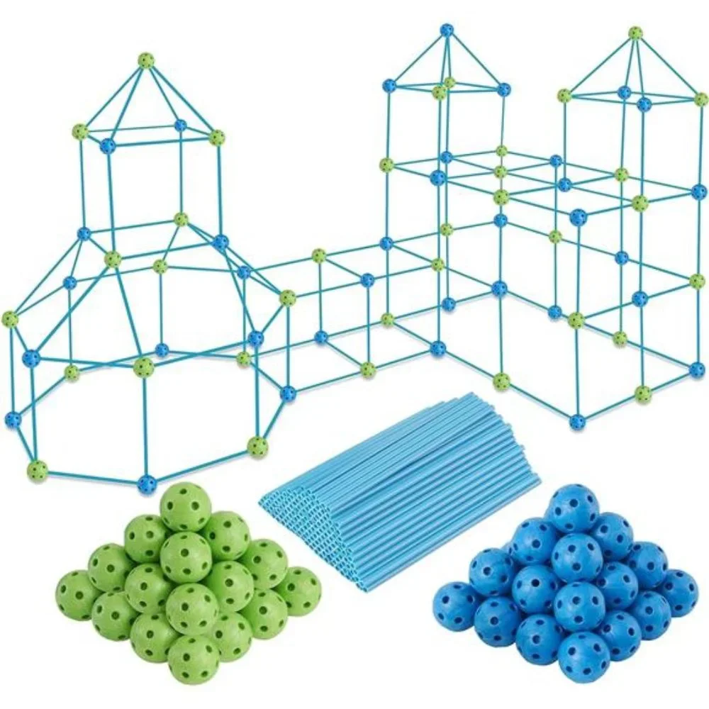 130 PCS Kids Fort Building Kit - Fort Builder‎ | Fort Kit | Crazy Building Set